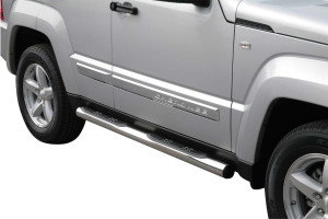 Side Bars | geschikt voor Jeep | Cherokee 08-11 5d suv. | RVS rvs zilver Grand Pedana