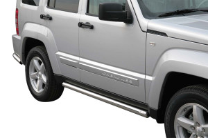 Side Bars | geschikt voor Jeep | Cherokee 08-11 5d suv. | RVS rvs zilver Side Protection