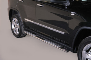 Side Bars | geschikt voor Jeep | Grand Cherokee 11-13 5d suv. | RVS rvs zilver Design Side Protection