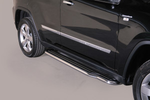 Side Bars | geschikt voor Jeep | Grand Cherokee 11-13 5d suv. | RVS rvs zilver Pedana