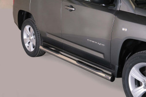 Side Bars | geschikt voor Jeep | Compass 11-13 5d suv. / Compass 13-16 5d suv. | RVS rvs zilver Grand Pedana