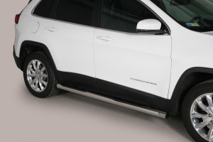 Side Bars | geschikt voor Jeep | Cherokee 14- 5d suv. | RVS rvs zilver Grand Pedana