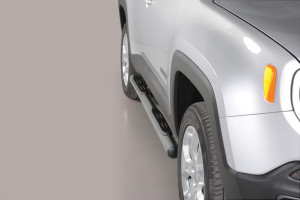 Side Bars | geschikt voor Jeep | Renegade 14- 5d suv. | RVS rvs zilver Grand Pedana