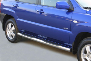 Side Bars | Kia | Sportage 04-07 5d suv. / Sportage 07-08 5d suv. | RVS rvs zilver Grand Pedana