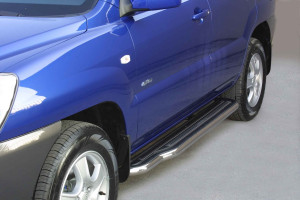 Side Bars | geschikt voor Kia | Sportage 04-07 5d suv. / Sportage 07-08 5d suv. | RVS rvs zilver Pedana