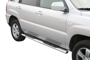 Side Bars | geschikt voor Kia | Sportage 08-10 5d suv. | RVS rvs zilver Oval Grand Pedana