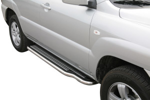 Side Bars | geschikt voor Kia | Sportage 08-10 5d suv. | RVS rvs zilver Pedana