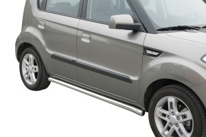 Side Bars | Kia | Soul 09-12 5d hat. / Soul 12-13 5d hat. | RVS rvs zilver Side Protection