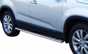 Side Bars | geschikt voor Kia | Sorento 09-12 5d suv. | RVS rvs zilver Oval Grand Pedana