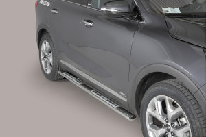 Side Bars | geschikt voor Kia | Sorento 15- 5d suv. | RVS rvs zilver Design Side Protection