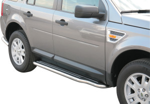 Side Bars | Land Rover | Freelander 07-12 5d suv. / Freelander 12-14 5d suv. | RVS rvs zilver Pedana