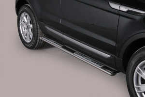 Side Bars | Land Rover | Range Rover Evoque 11-13 5d suv. / Range Rover Evoque 13- 5d suv. | RVS rvs zilver Design Side Protection Pure & Prestige uitvoering | Pre-facelift