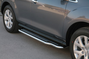 Side Bars | geschikt voor Mazda | CX-7 07-09 5d suv. | RVS rvs zilver Pedana
