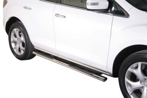 Side Bars | geschikt voor Mazda | CX-7 09-12 5d suv. | RVS rvs zilver Oval Grand Pedana