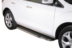 Side Bars | geschikt voor Mazda | CX-7 09-12 5d suv. | RVS rvs zilver Pedana