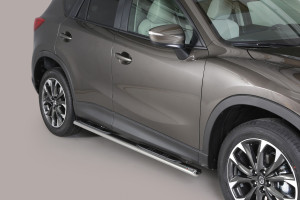 Side Bars | geschikt voor Mazda | CX-5 15-17 5d suv. | RVS rvs zilver Oval Grand Pedana