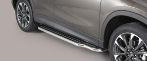 Side Bars | geschikt voor Mazda | CX-5 15-17 5d suv. | RVS rvs zilver Pedana