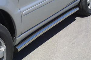 Side Bars | geschikt voor Mercedes-Benz | M-klasse 01-05 5d suv. W163 | RVS rvs zilver Side Protection | 270/400 CDI