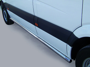 Side Bars | geschikt voor Mercedes-Benz | Sprinter Combi 07-12 4d bus. | rvs zilver Side Protection RVS