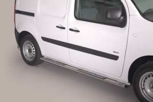 Side Bars | geschikt voor Mercedes-Benz | Citan 12-20 4d bes. | RVS rvs zilver Design Side Protection