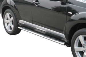 Side Bars | geschikt voor Mitsubishi | Outlander 07-10 5d suv. | rvs zilver Oval Grand Pedana RVS