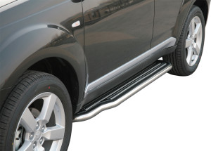 Side Bars | geschikt voor Mitsubishi | Outlander 07-10 5d suv. | rvs zilver Pedana RVS