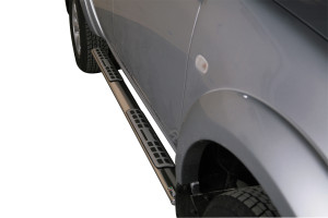 Side Bars | geschikt voor Mitsubishi | L200 12-15 4d pic. | D.C. | rvs zilver Design Side Protection RVS