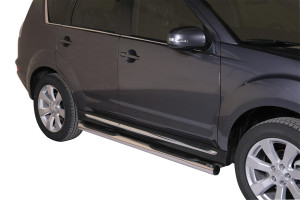 Side Bars | Mitsubishi | Outlander 10-13 5d suv. | rvs zilver Grand Pedana RVS