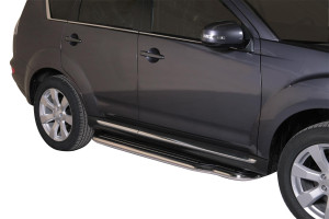 Side Bars | Mitsubishi | Outlander 10-13 5d suv. | rvs zilver Pedana RVS