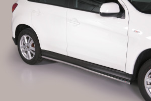Side Bars | Mitsubishi | ASX 10-12 5d suv. / ASX 12-16 5d suv. | rvs zilver Side Protections RVS