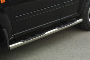 Side Bars | geschikt voor Nissan | X-Trail 01-03 5d suv. / X-Trail 03-07 5d suv. | rvs zilver Grand Pedana RVS