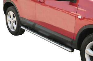 Side Bars | geschikt voor Nissan | Qashqai 07-08 5d suv. / Qashqai 08-10 5d suv. | rvs zilver Oval Grand Pedana RVS