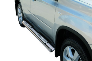 Side Bars | geschikt voor Nissan | X-Trail 07-10 5d suv. | rvs zilver Design Side Protection RVS