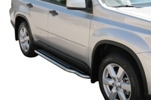 Side Bars | geschikt voor Nissan | X-Trail 07-10 5d suv. | rvs zilver Pedana RVS