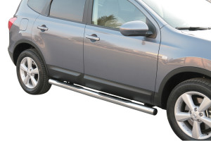 Side Bars | Nissan | Qashqai 08-10 5d suv. / Qashqai 10-14 5d suv. | rvs zilver Grand Pedana RVS