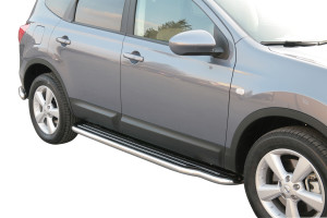 Side Bars | Nissan | Qashqai 08-10 5d suv. / Qashqai 10-14 5d suv. | rvs zilver Pedana RVS