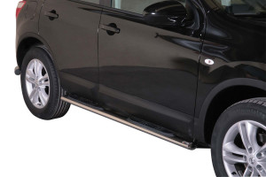 Side Bars | geschikt voor Nissan | Qashqai 10-14 5d suv. | rvs zilver Oval Grand Pedana RVS