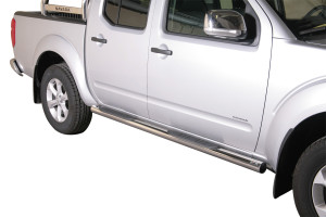 Side Bars | geschikt voor Nissan | Navara Double Cab 10-17 4d pic. | rvs zilver Grand Pedana RVS