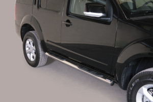 Side Bars | geschikt voor Nissan | Pathfinder 10-14 5d suv. | rvs zilver Grand Pedana RVS