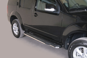 Side Bars | geschikt voor Nissan | Pathfinder 10-14 5d suv. | rvs zilver Pedana RVS