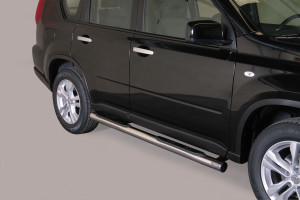 Side Bars | geschikt voor Nissan | X-Trail 10-14 5d suv. | rvs zilver Grand Pedana RVS