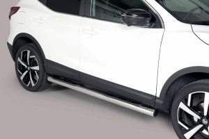 Side Bars | geschikt voor Nissan | Qashqai 14-17 5d suv. / Qashqai 17- 5d suv. | RVS rvs zilver Grand Pedana