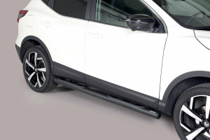 Side Bars | geschikt voor Nissan | Qashqai 14-17 5d suv. / Qashqai 17- 5d suv. | RVS zwart Grand Pedana