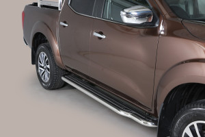Side Bars | geschikt voor Nissan | Navara 16- 4d pic. | rvs zilver Pedana RVS
