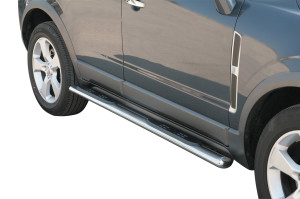 Side Bars | Opel | Antara 07-11 5d suv. | rvs zilver Oval Grand Pedana RVS