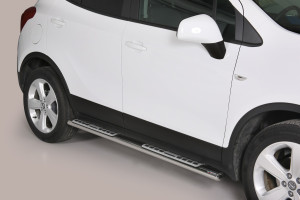 Side Bars | Opel | Mokka 12-16 5d suv. / Mokka X 16- 5d suv. | rvs zilver Design Side Protection RVS
