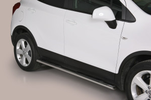 Side Bars | Opel | Mokka 12-16 5d suv. / Mokka X 16- 5d suv. | rvs zilver Oval Grand Pedana RVS