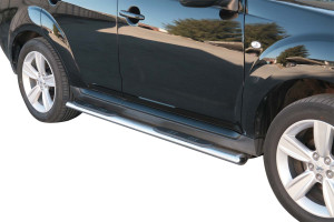 Side Bars | geschikt voor Peugeot | 4007 07-11 5d suv. | rvs zilver Oval Grand Pedana RVS