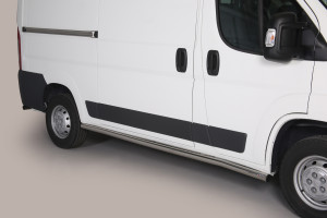 Side Bars | geschikt voor Peugeot | Boxer Combi 13-14 4d bus. / Boxer Combi 14- 4d bus. | MWB | rvs zilver Side Protection RVS