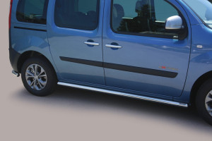 Side Bars | Renault | Kangoo 13- 5d mpv. / Kangoo Family 08-13 5d mpv. | rvs zilver Side Protection RVS